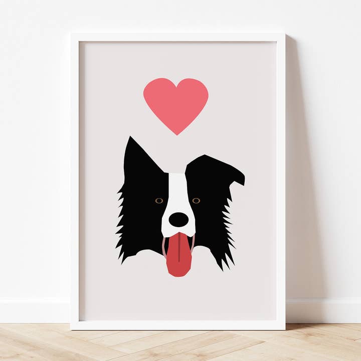 Border Collie - Sheepdog, Art print A5/A4/A3 for wholesale by Salty Crayon