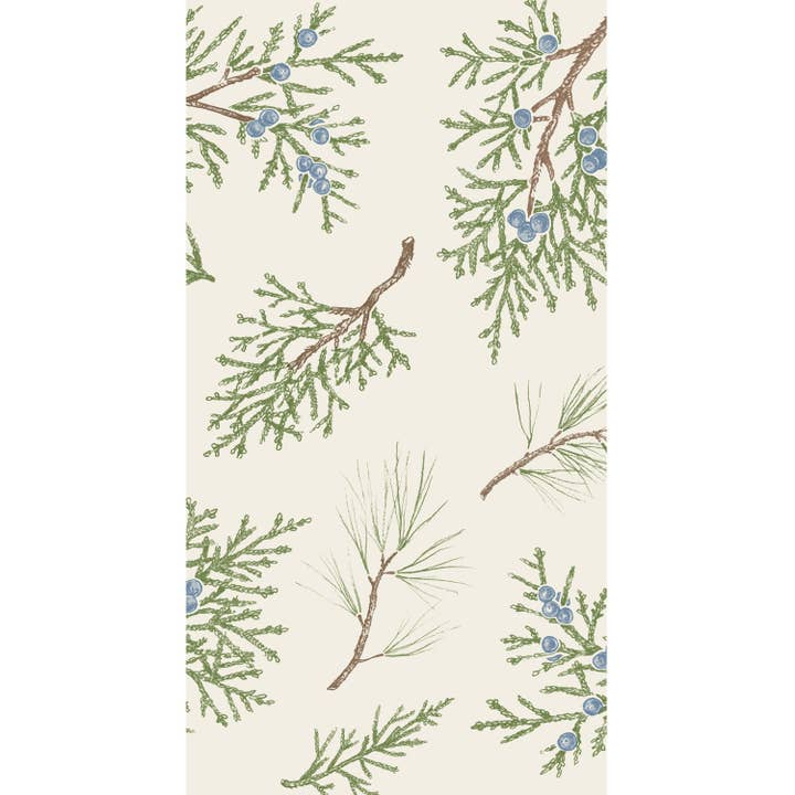 Juniper Sprigs Guest Napkin for wholesale by Hester & Cook - Stationery