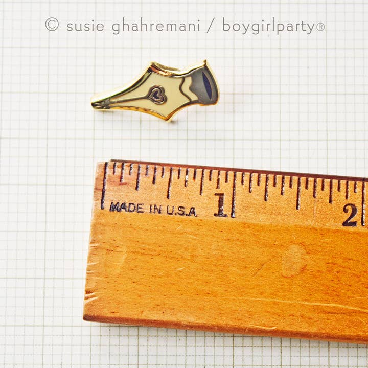 Boygirlparty – wholesale Lapel pin/button – Fountain Pen Nib Enamel Pin — Writer Gift — Hard Enamel Pin