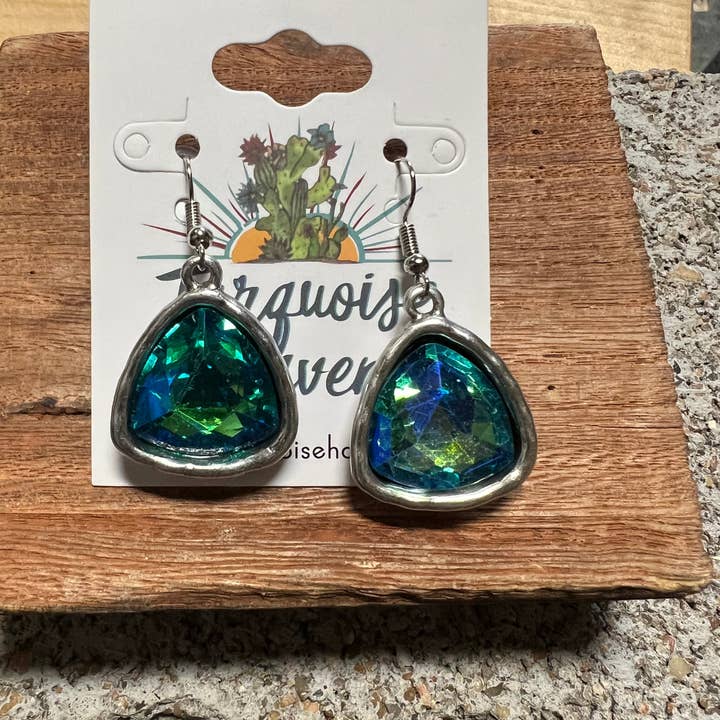 Turquoise Haven - Wholesale Dangle Earrings - 12542 R2-300