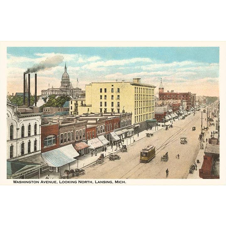 Magnet MI-486 Washington Avenue, Lansing for wholesale by Found Image Press