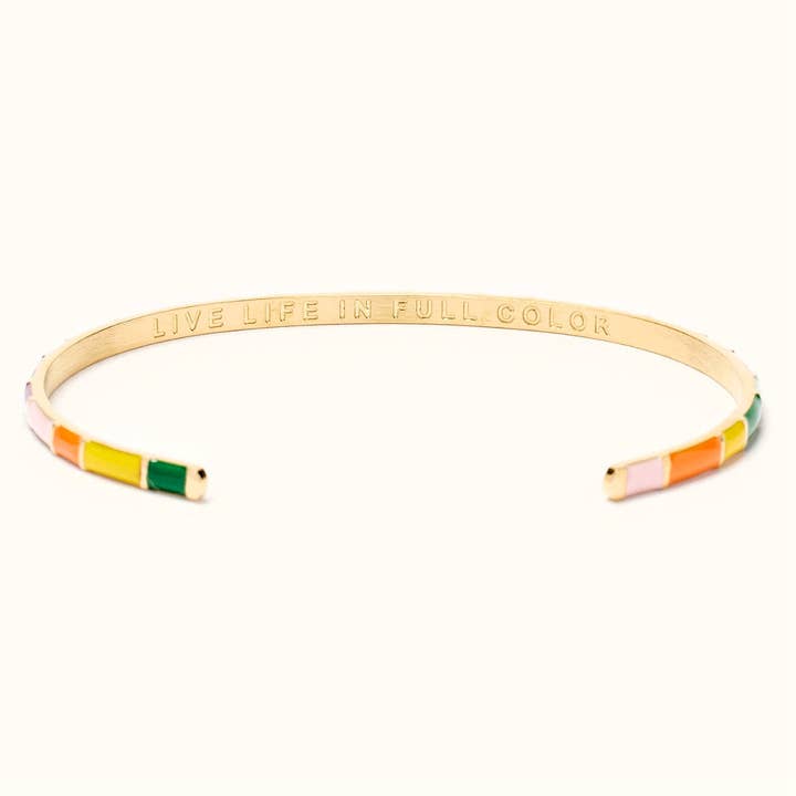 MantraBand - Wholesale Cuff Bracelet - Live Life In Full Color