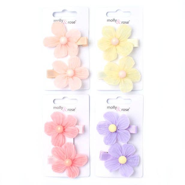 Card of 2 Chiffon Flower Beak Clips 5cm and other Purchase wholesale chiffon flowers. Free returns & net 60 terms on Faire trending on Faire.