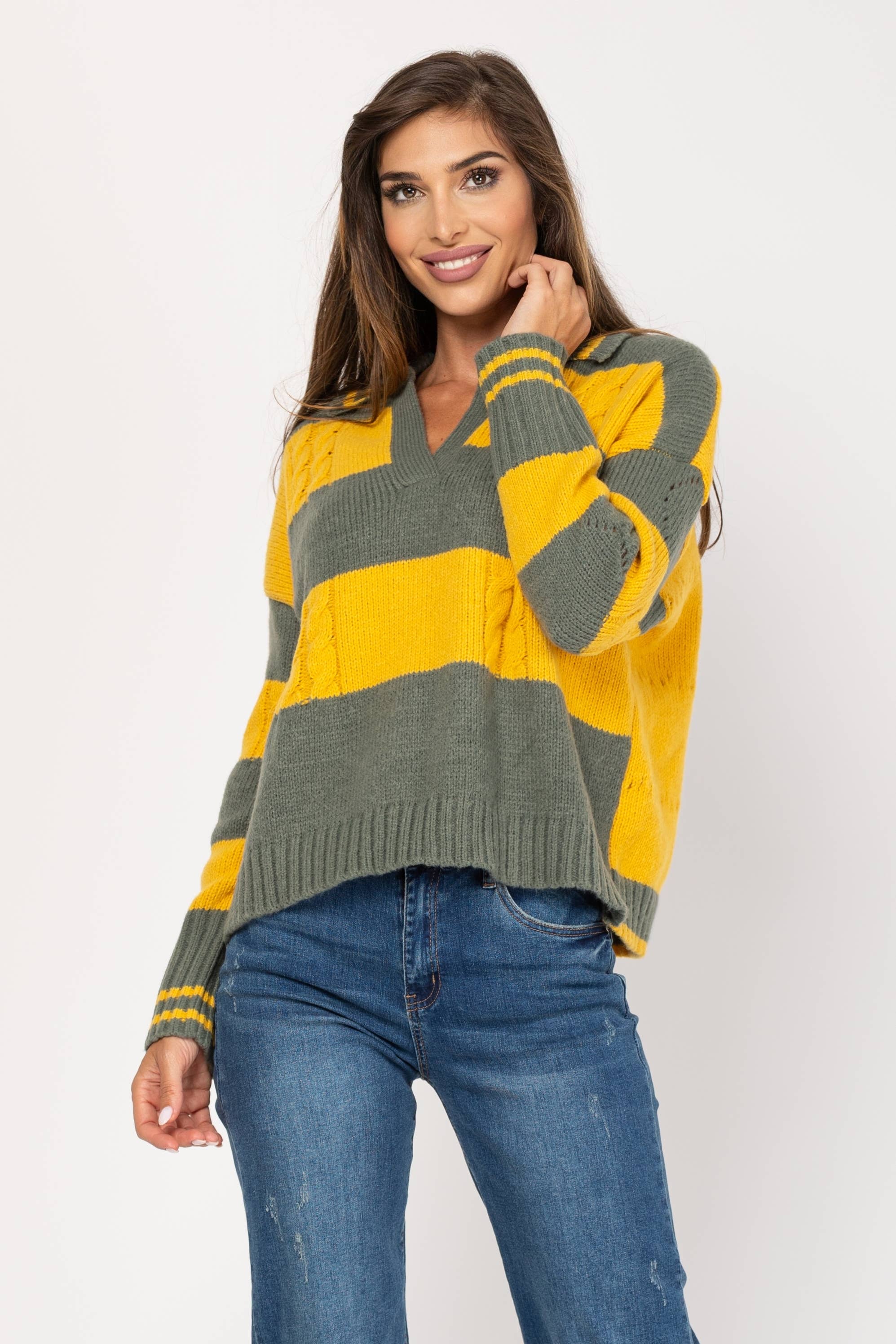 Peace & Love (CALAO IMPORT EXPORT S.L.) - Wholesale Knit Sweater - Women's - Jersey HH8165J1