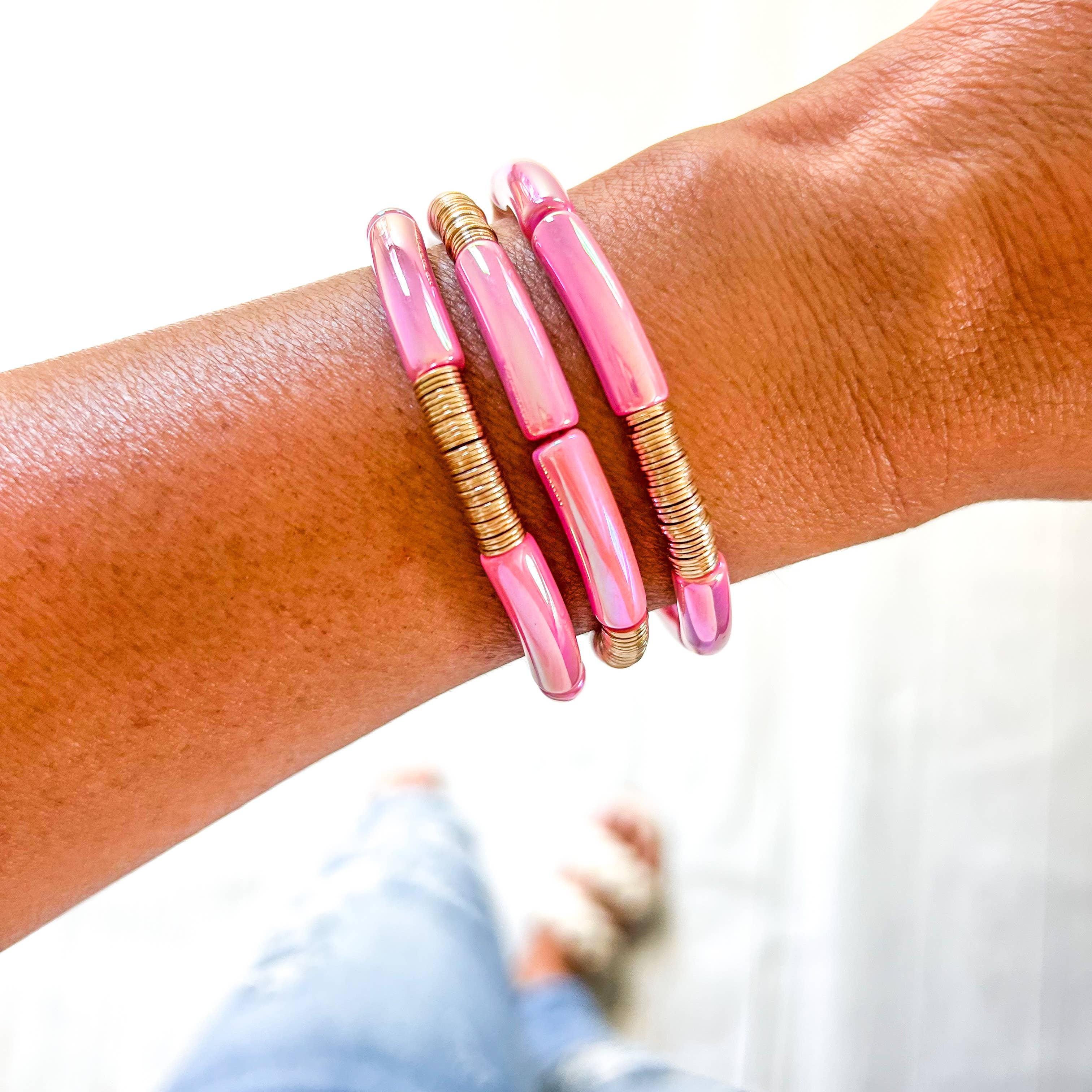 Savvy Bling - Wholesale Beaded Bracelet - Metallic Tube Bracelets16