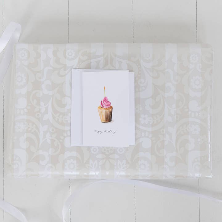 Finding Silver Pennies - Wholesale Birthday Card - Cupcake Mini Note Card | Birthday Enclosure Card2