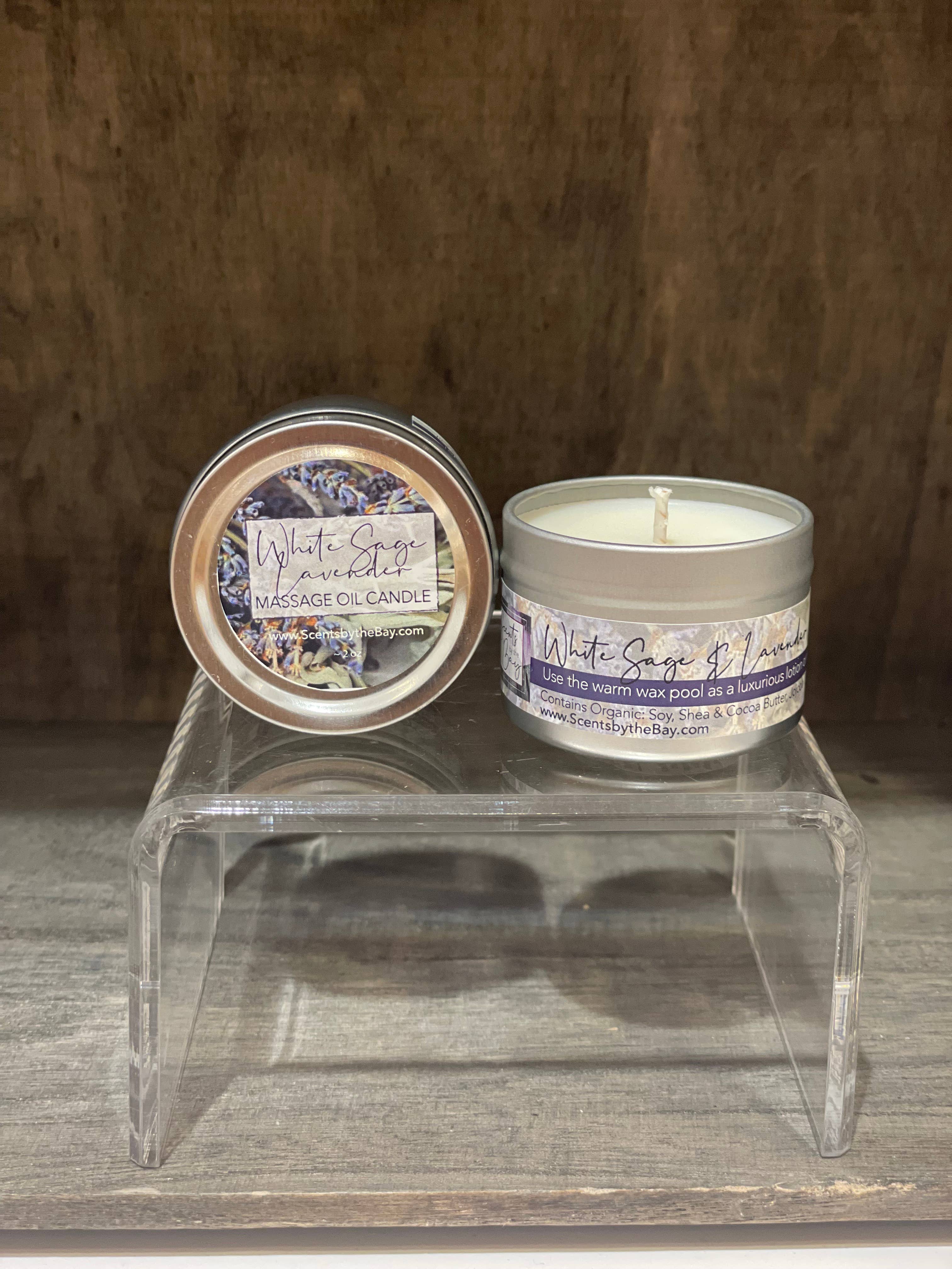 Scents by the Bay - Wholesale Travel Candles - 2 oz Travel Tin: Organic Massage Oil Candle10