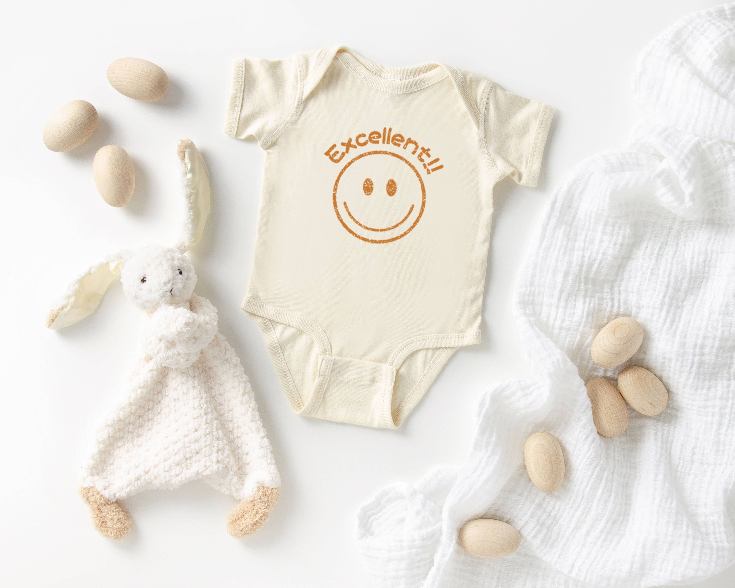 Shamaim - Wholesale Bodysuit (Non-Footed) - Baby - EXCELLENT SMILELY FACE Baby Graphic Bodysuit3