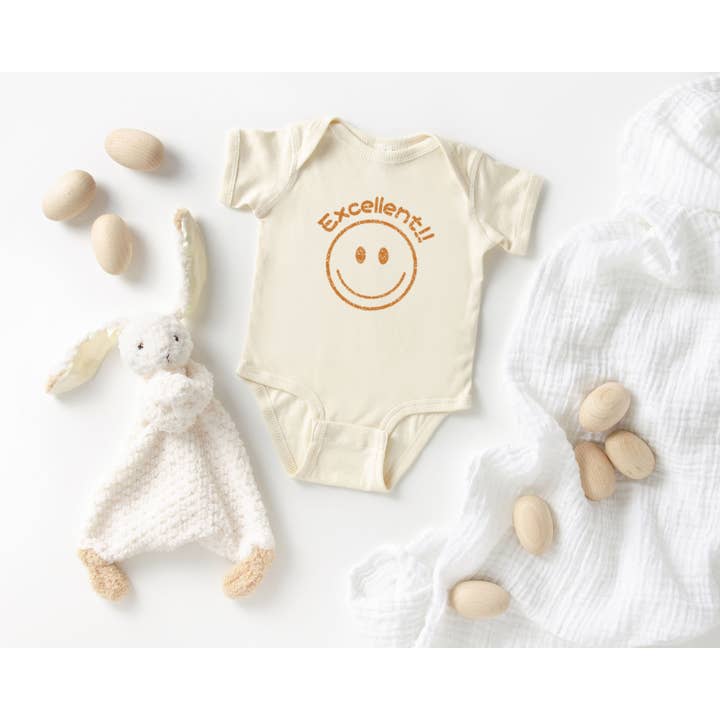 Shamaim - Wholesale Bodysuit (Non-Footed) - Baby - EXCELLENT SMILELY FACE Baby Graphic Bodysuit3