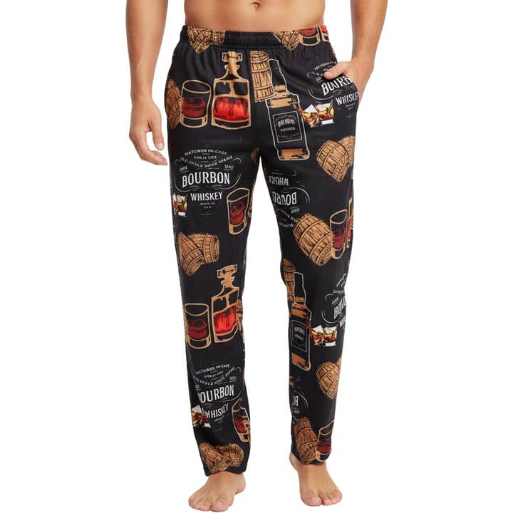 Funky Junque - Wholesale Sleepwear Bottom - Men's - Mens Pajama Pants - Bourbon - Black
