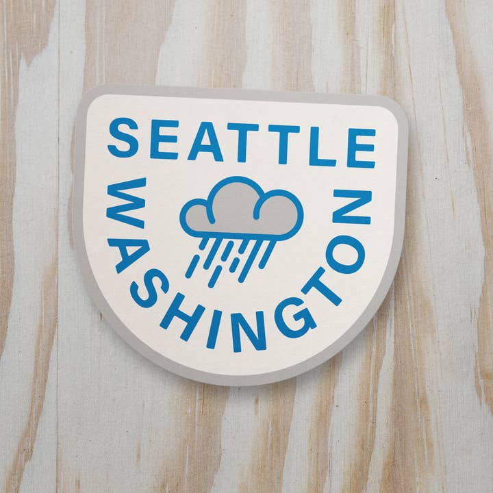 Seattle Raincloud Sticker for wholesale by Alki Supply Co.
