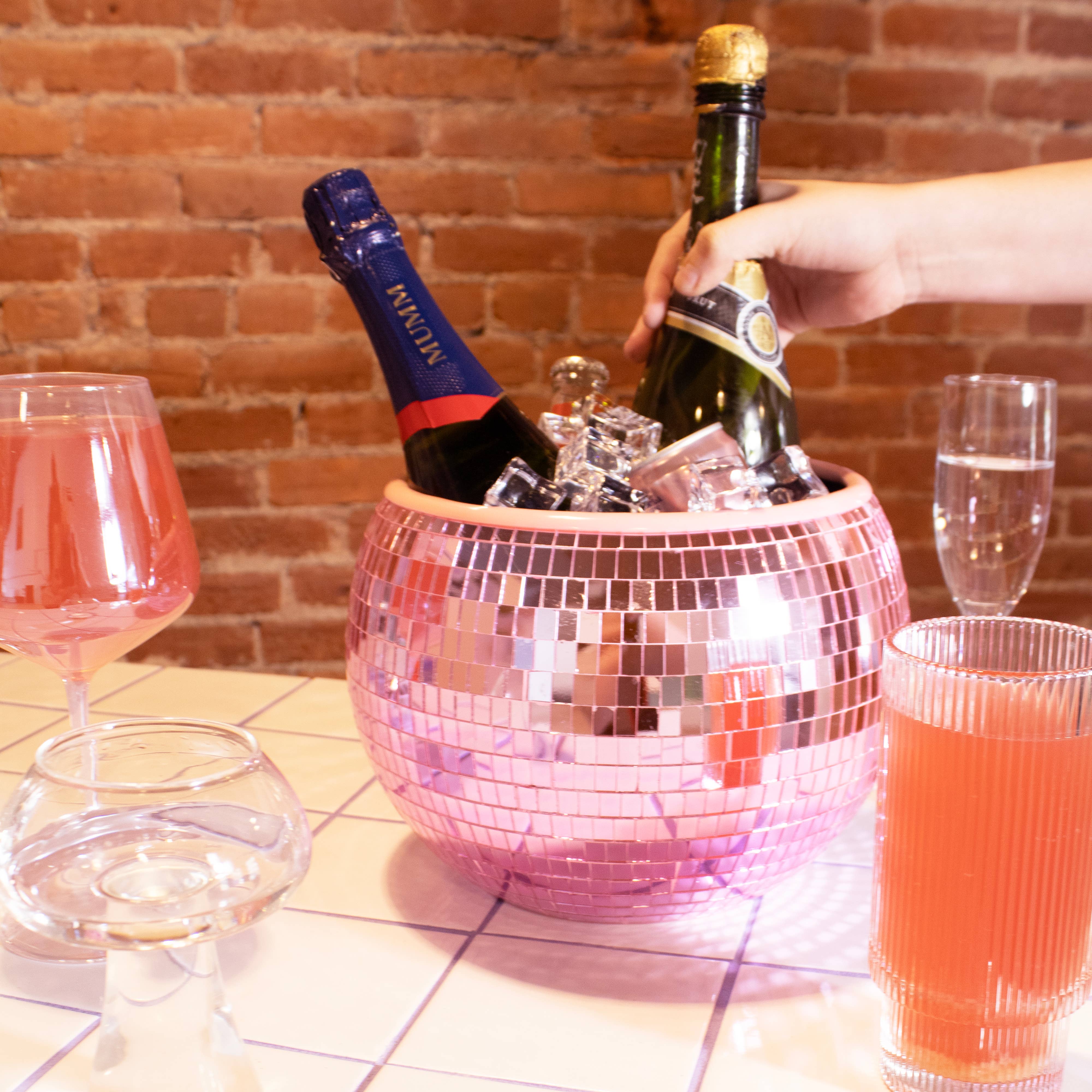 NPW - Wholesale Ice Bucket - Pink Disco Ice Bucket1