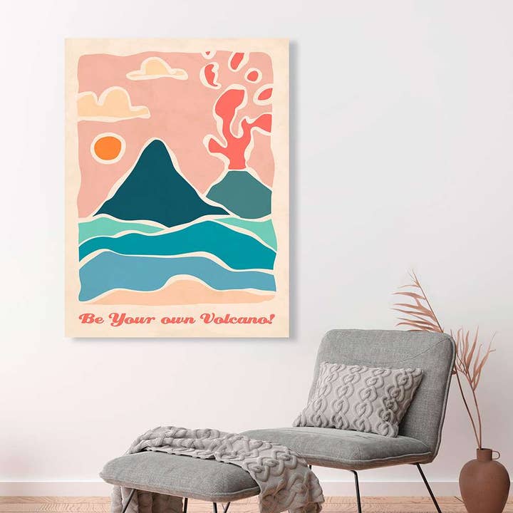 Canvas painting: Atelier Deco, Be your own volcano for wholesale by Selected Artworks Italia
