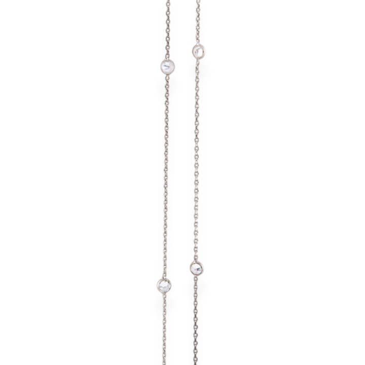 LA Jewelry Plaza - Wholesale Link & Chain Necklace - Diamond By The Yard 10 CZ Station Necklace2