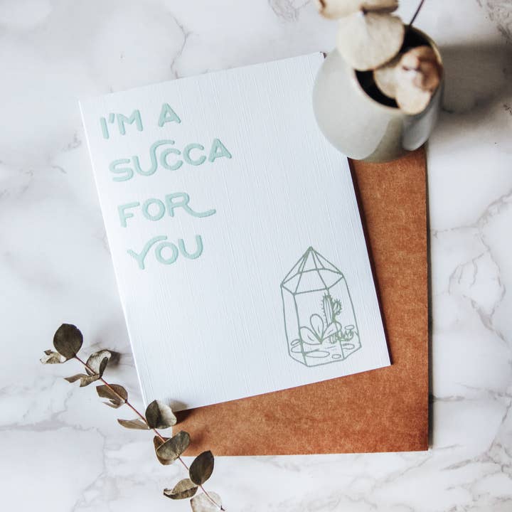 Tarjeta de felicitación I'm A Succa For You para venta al por mayor de West Creek Mercantile
