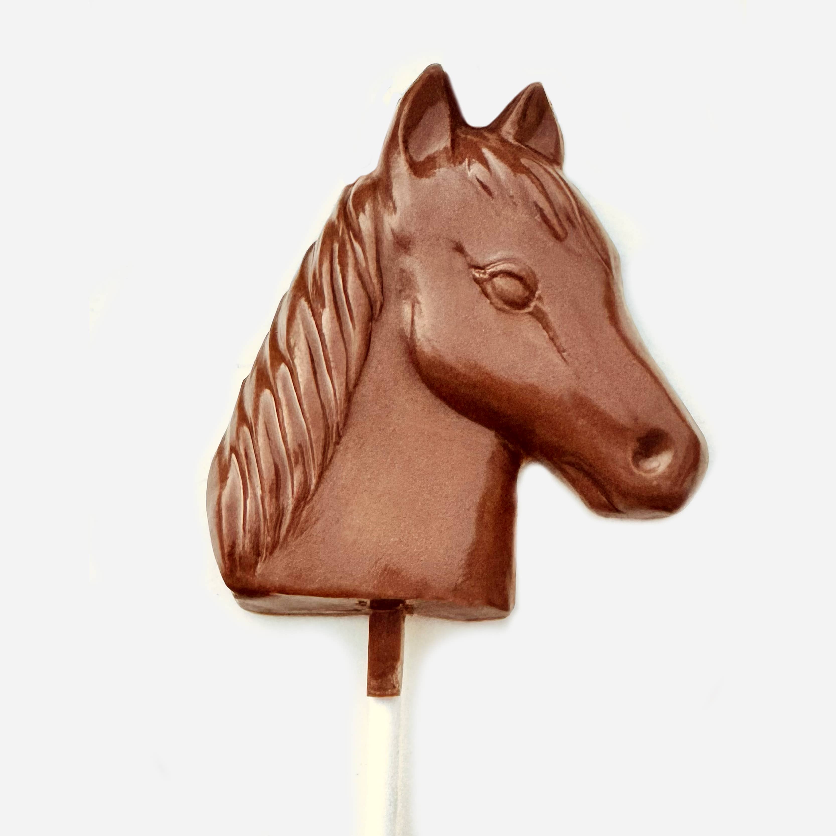 Marilyn & Louise Confections - Wholesale Lollipop - Horse Chocolate Lollipop 24ct
