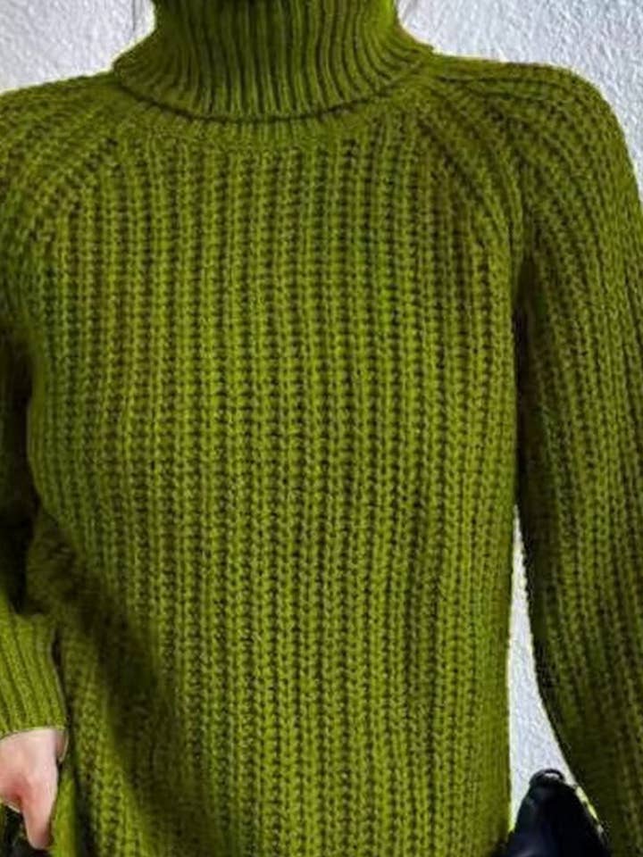 NINEXIS - Wholesale Knit Sweater - Women's - CWOSWL07649_HIGH-NECK MID-LENGTH RAGLAN SLEEVE SWEATER7