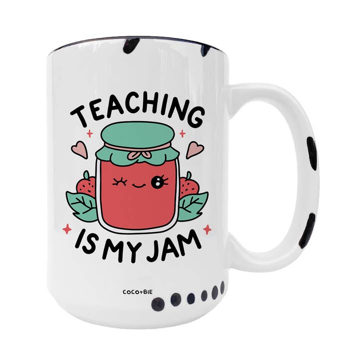 Caneca Teaching Is My Jam - Presente do Professor, Apreciação do Professor por atacado de coco+bie designs