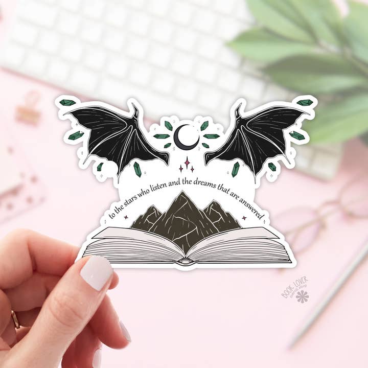 Dragon Wings Stickers / To The Stars Bookish Stickers / Book for wholesale by Book Lover Merch Shop