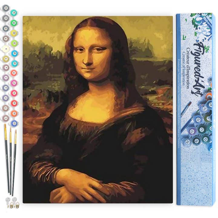 Figured'Art - Wholesale DIY Craft Kit - Paint by numbers - Da Vinci Mona Lisa La Joconde