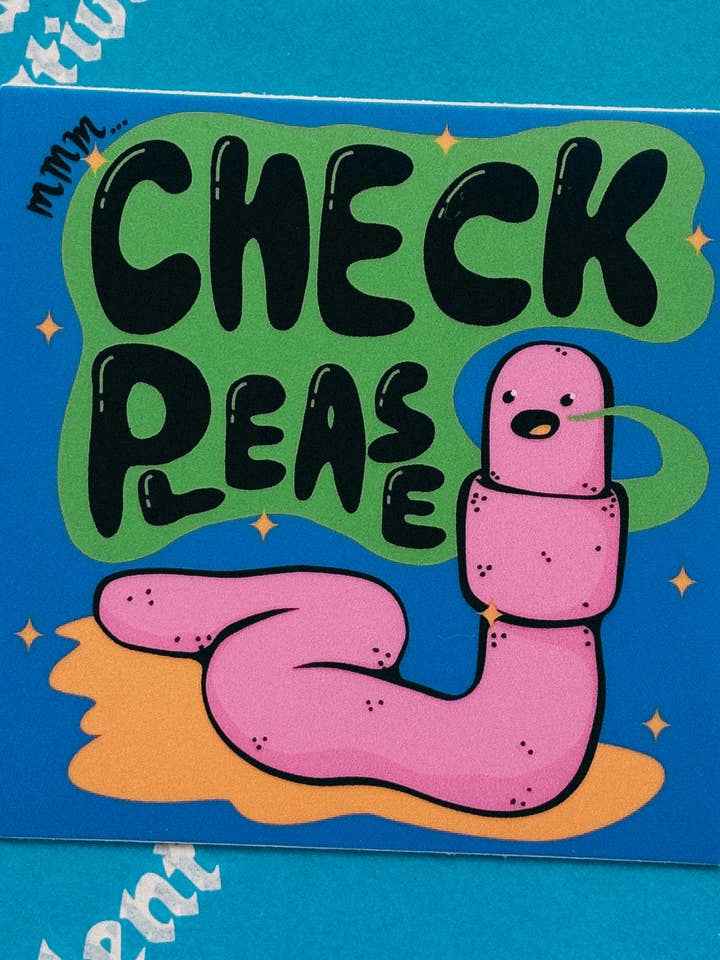 Conto per favore // Adesivo per la vendita all'ingrosso da parte di Cromulent Creative