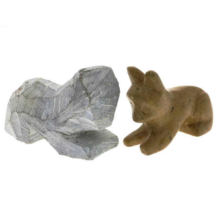 Stonebridge Imports – Großhandel Bastelset – Speckstein-Schnitzset — Katze