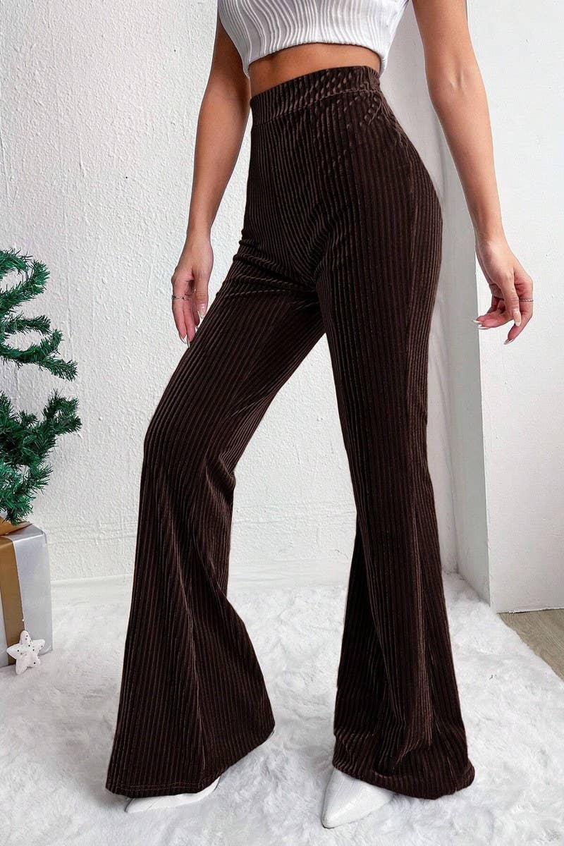 NINEXIS - Wholesale Pants - Women's - CWBLP1369_SOLID COLOR HIGH WAIST CORDUROY FLARED PANTS17
