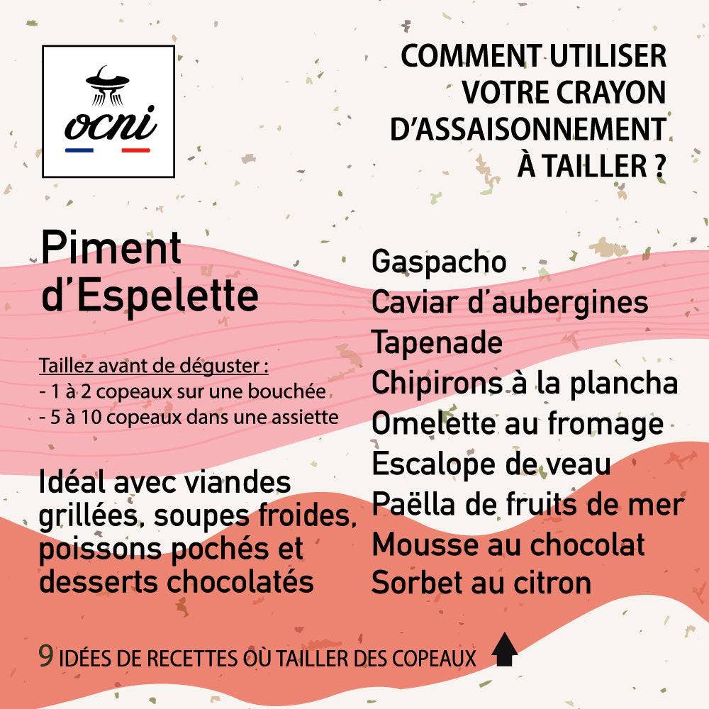 OCNI Factory – wholesale Torkad kryddblandning – Set med 1 Espelette-pepparpenna - ekologisk3