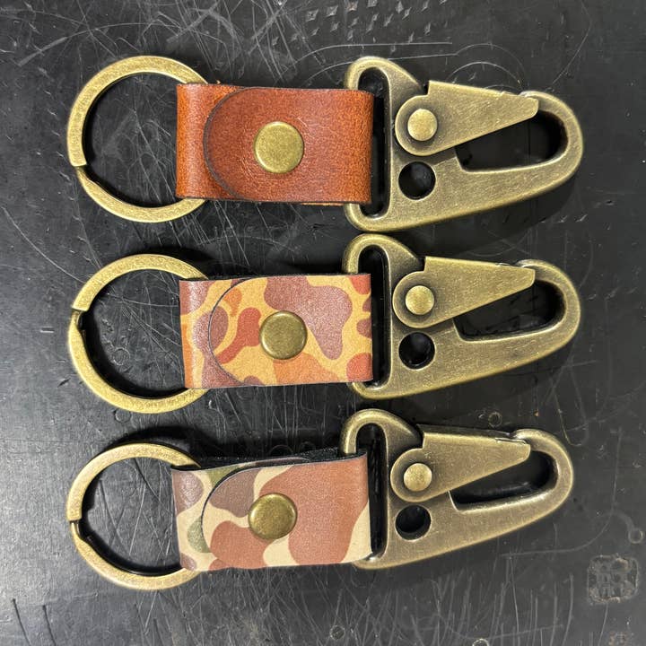Golden Leather Co. - Wholesale Keychain - Men's - Leather/Camo Clip Keychain0