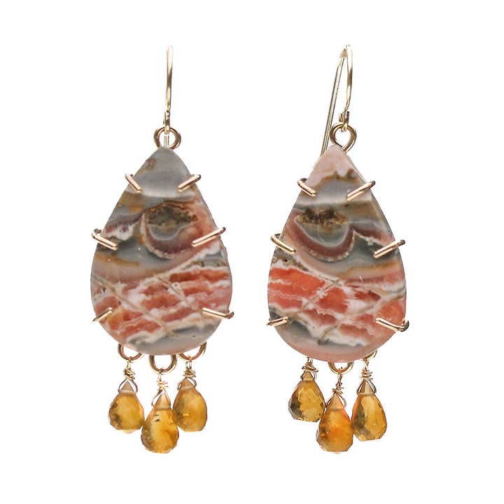 Brincos Pôr do Sol Ocre por atacado de Alana Douvros Jewellery