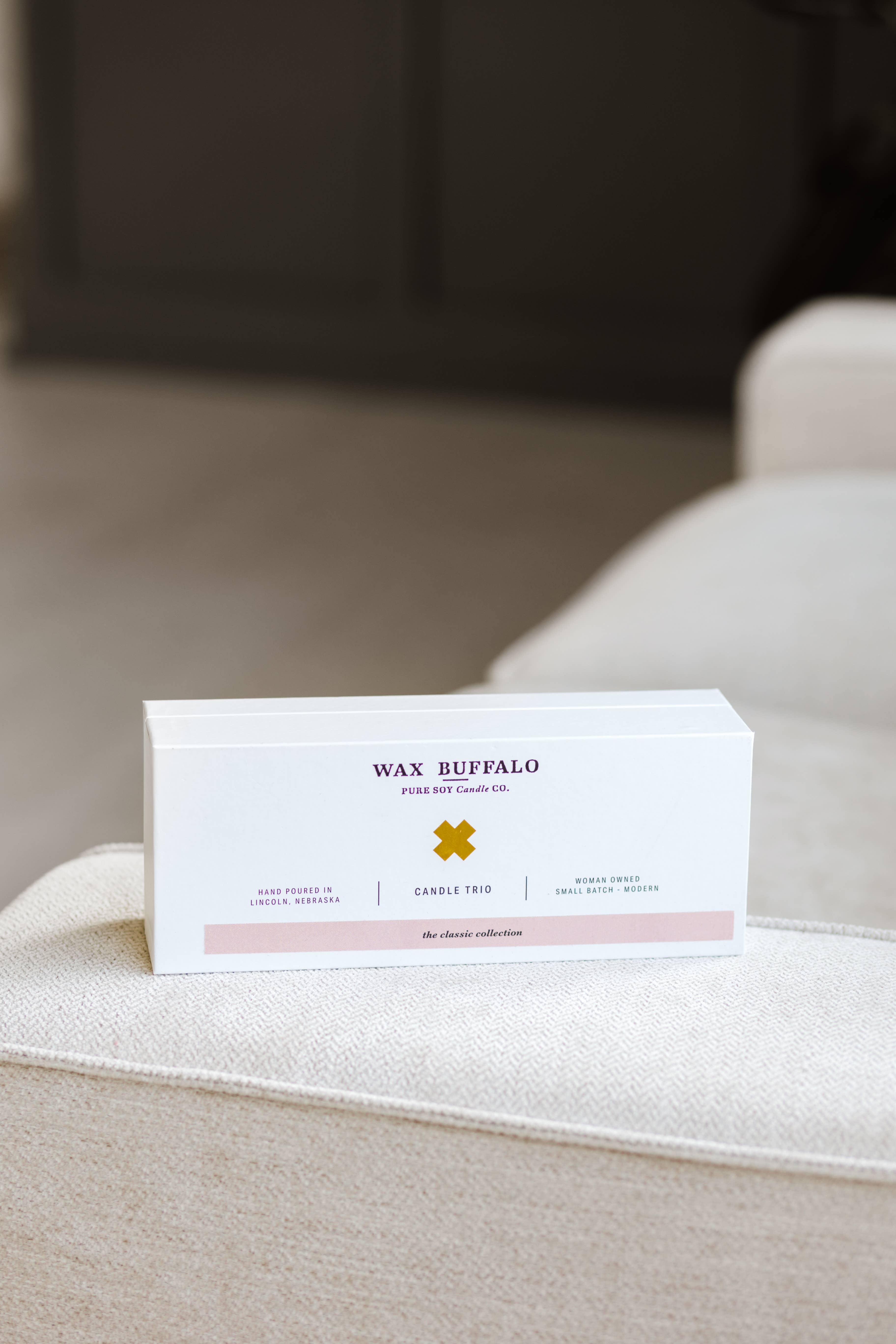 Wax Buffalo Pure Soy Candle Co. – Vela em jarro/copo por atacado – Conjunto Trio Coleção Clássica | Conjunto de Velas de Soja 4oz1