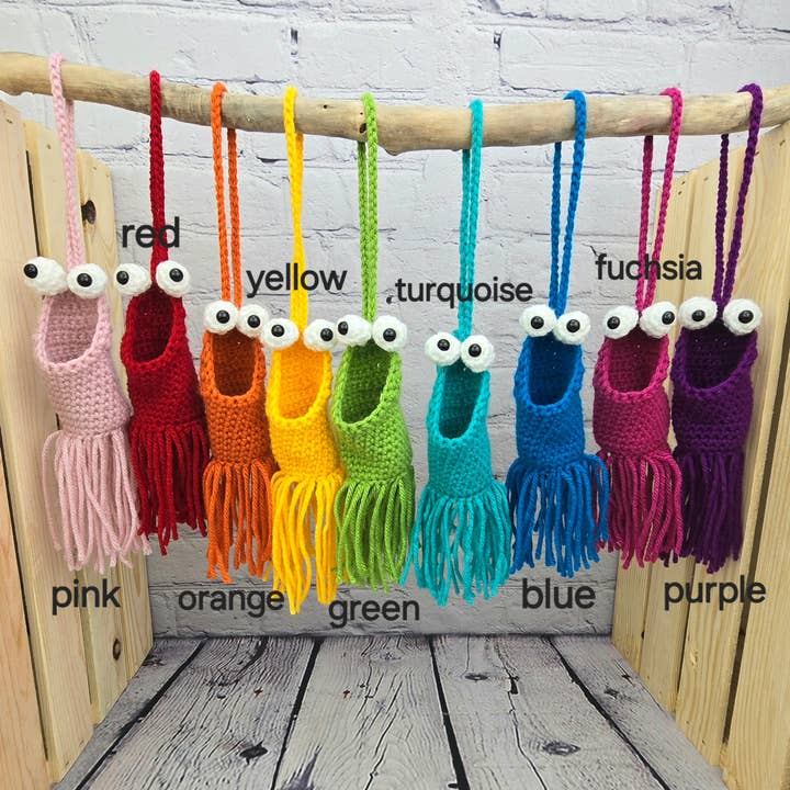 TOMOPOD LLC - Wholesale Car Decorative Charm - Unisex - Crochet Yip Yip Car Hanger, Car Accessories, Handmade Toy