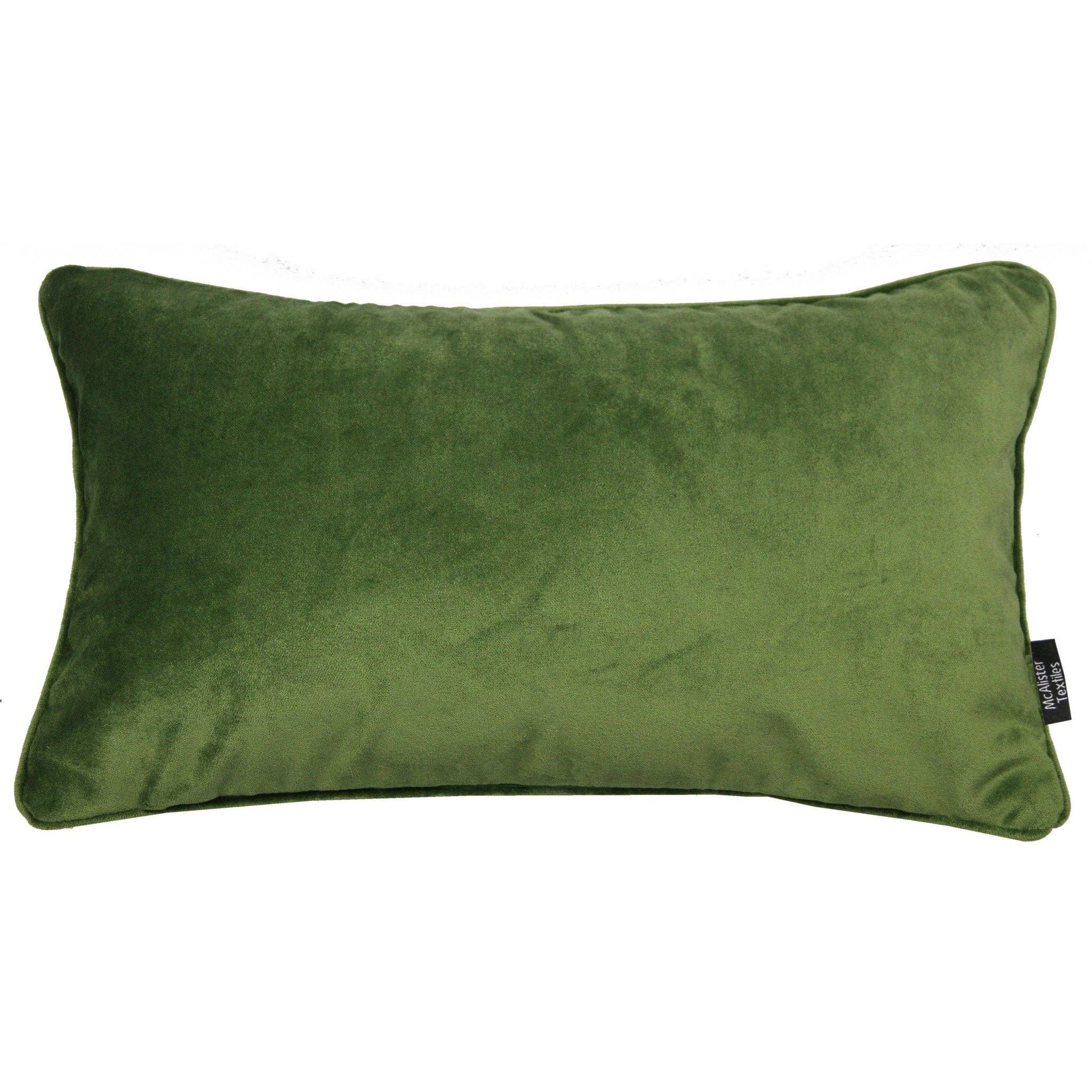 Mcalister textiles - Vente Coussin décoratif - Coussin en velours vert fougère Mat2
