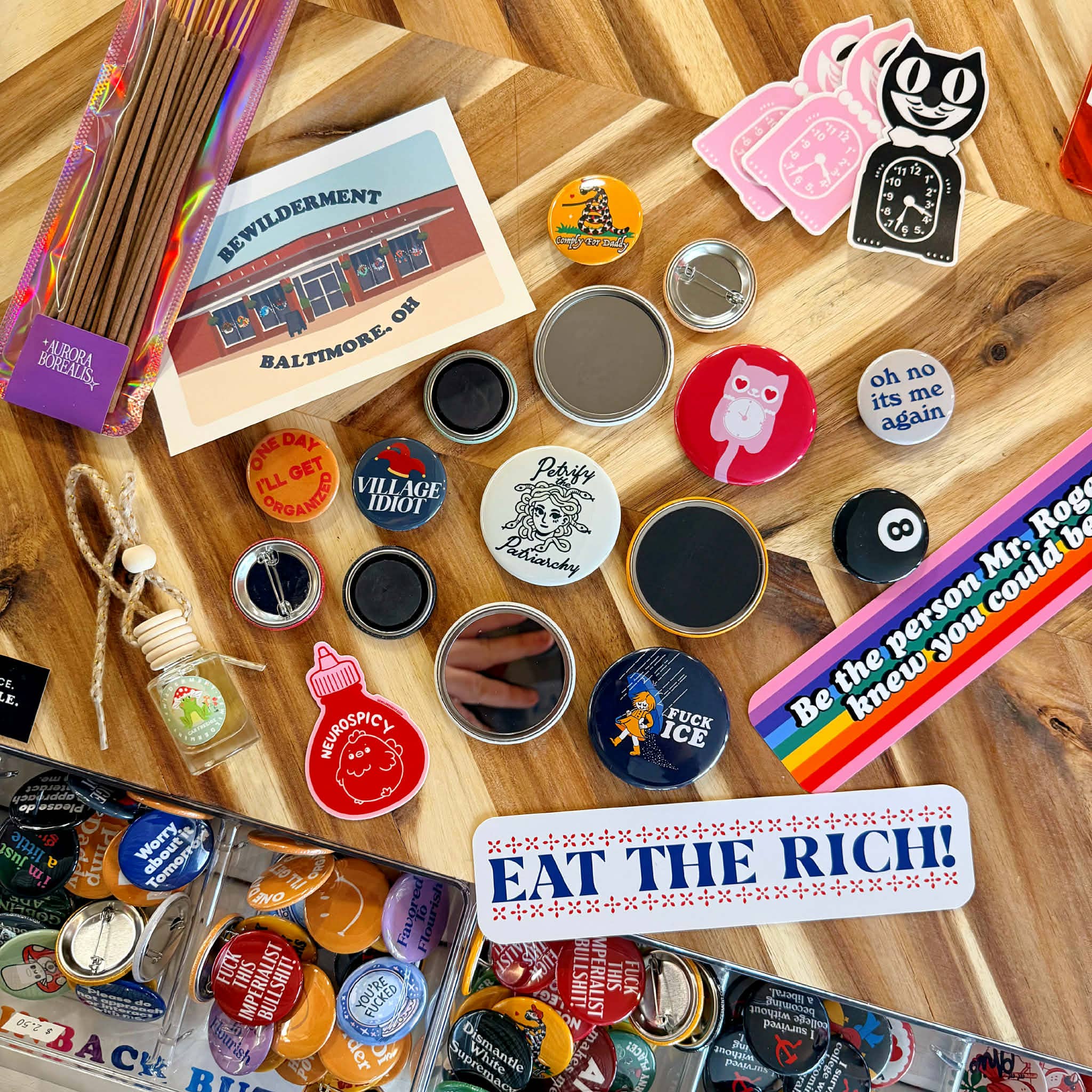 Bewilderment - Wholesale Compact Mirror - Hungry Caterpillar 2.25" Pocket Mirror1