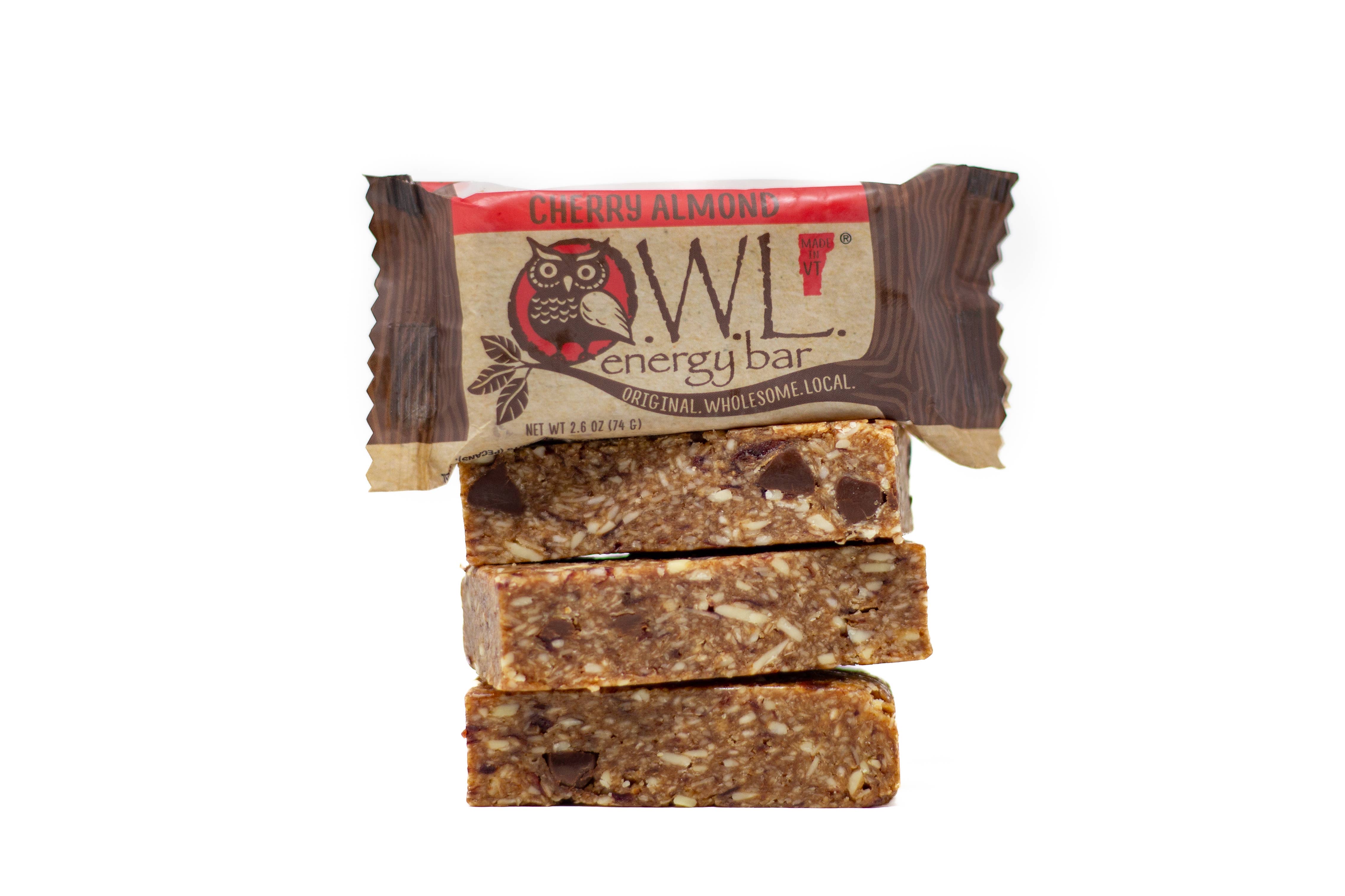 Owl Energy Bar - Wholesale Snack Bar - Cherry Almond OWL Energy Bar (Case of 24)