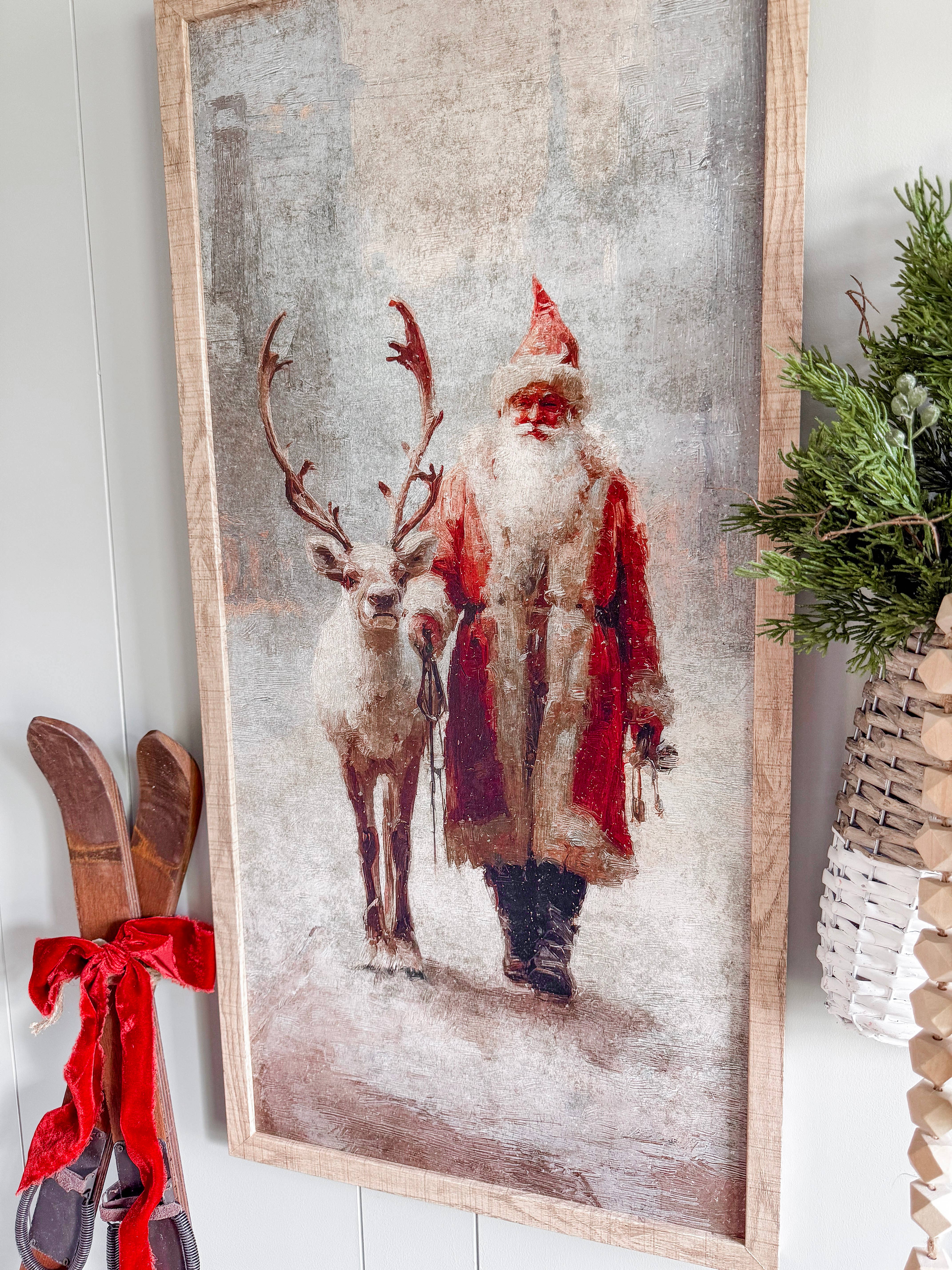 WillowBee Signs & Designs – wholesale Skylt – Tomte & Ren Träskylt - Rektangel2