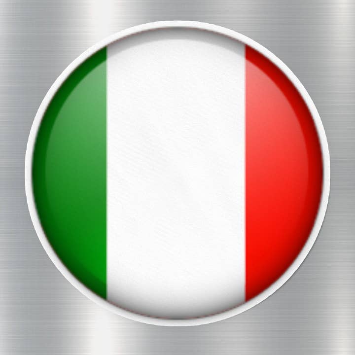 Italien knappflaggklistermärke för wholesale av GraffMerch.com