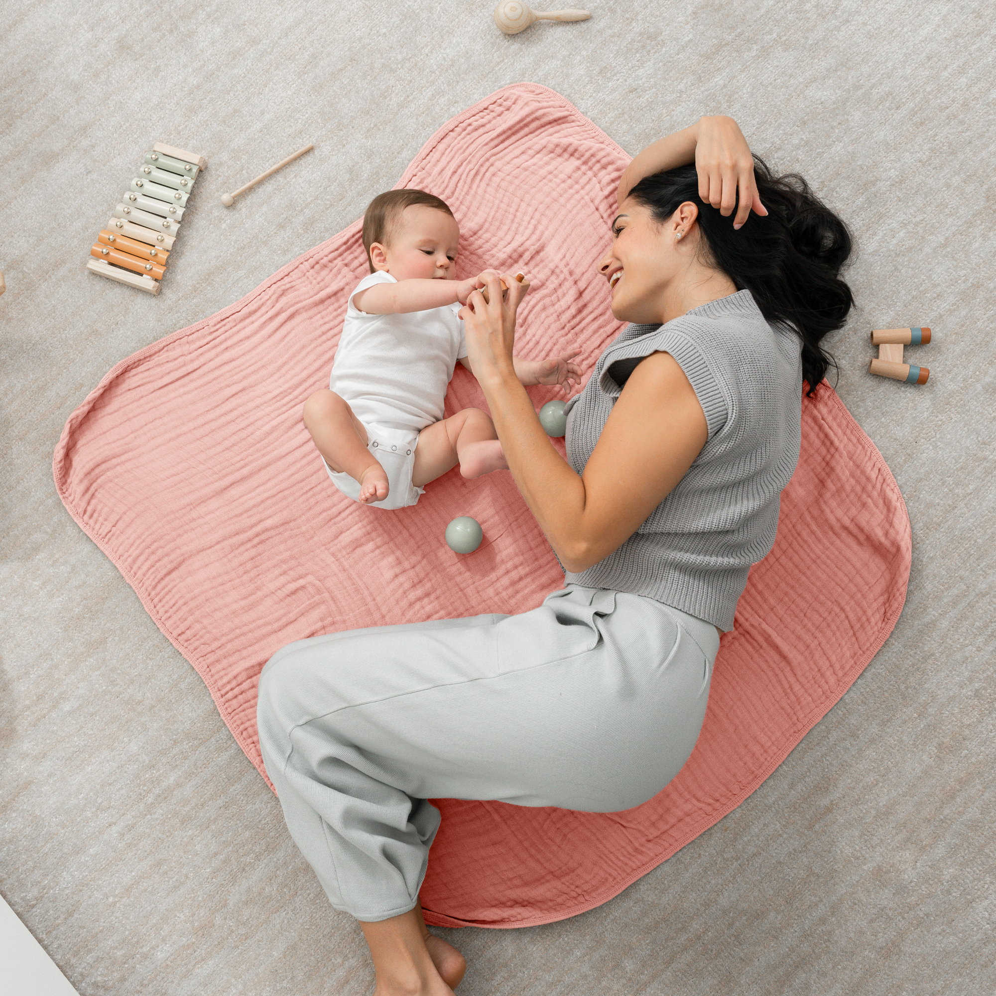 Comfy Cubs - Wholesale Bedding Blanket - Kids & Baby - Muslin Baby Blanket, 40" x 40" Swaddle Blanket by Comfy Cubs49