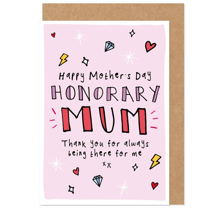 Honorary Mum Mother's Day Card for wholesale by Bow & Bell