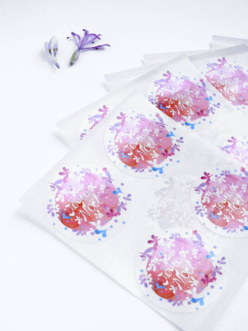 Thévy Guex - Wholesale Gift Tag Label - SET OF 12 SELF-ADHESIVE MERRY CHRISTMAS LABELS3