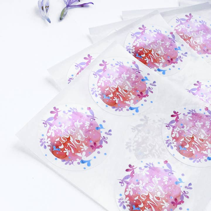 Thévy Guex - Wholesale Gift Tag Label - SET OF 12 SELF-ADHESIVE MERRY CHRISTMAS LABELS3