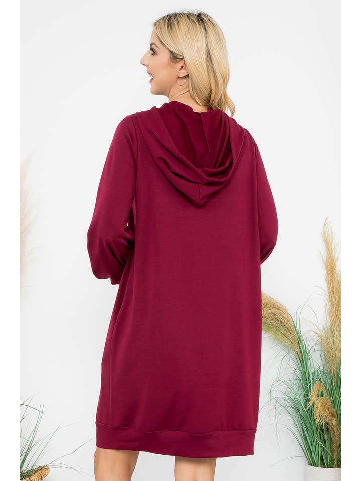 You & Me - Wholesale Hoodie - Women's - YMD10061XV-PLUS SIZE FRENCH TERRY LONG PUFF SLEEVE HOODIE36