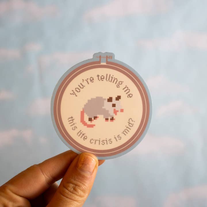 Doctor Scribble - Wholesale Sticker - Mid Life Crisis Possum Vinyl Sticker3