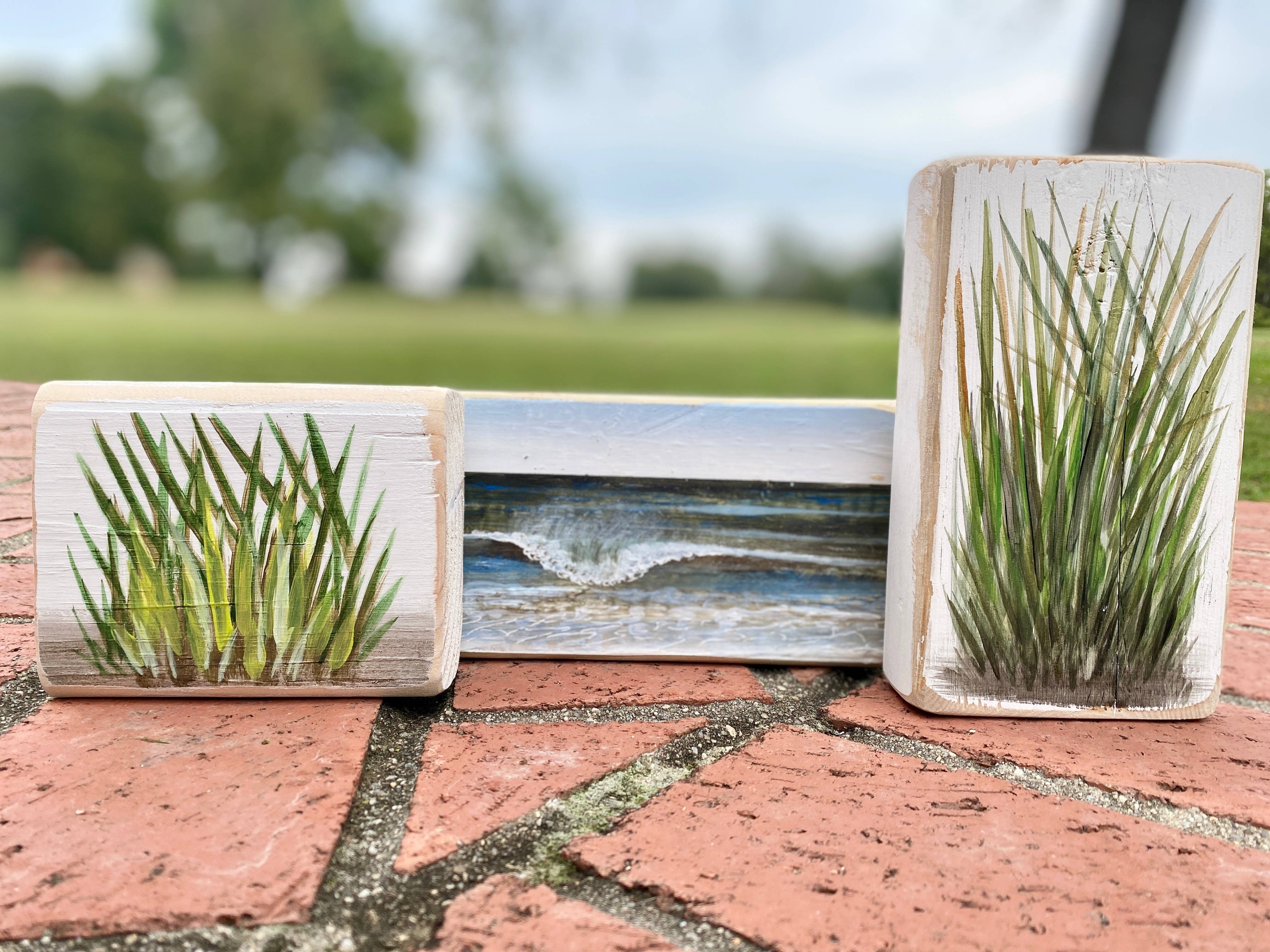 Kelly Jean Paintings - Wholesale Decorative Tabletop Object - The Corolla Collection ~ Hand-Painted Wave2