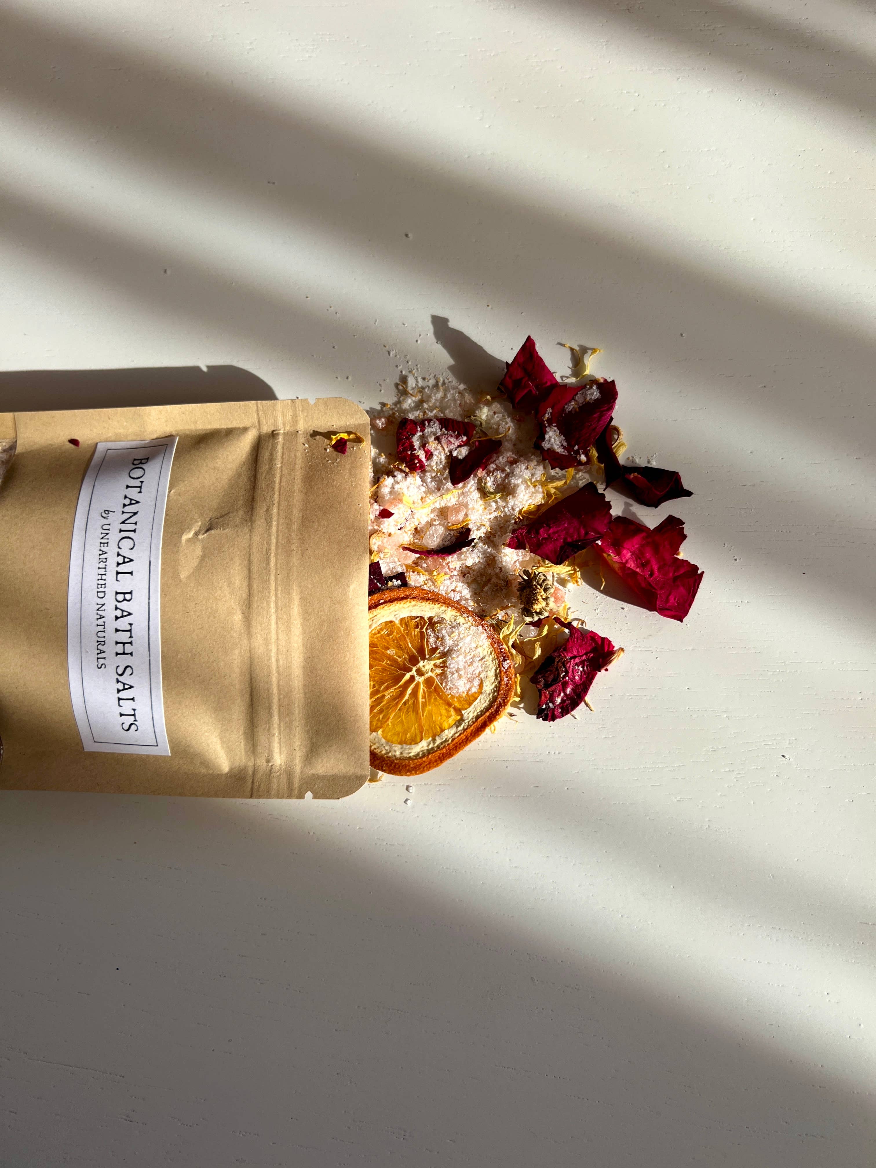 Unearthed Naturals - Wholesale Bath Salts - Love Struck - Calendula, Rose, & Orange Bath Salts | 10 oz 2
