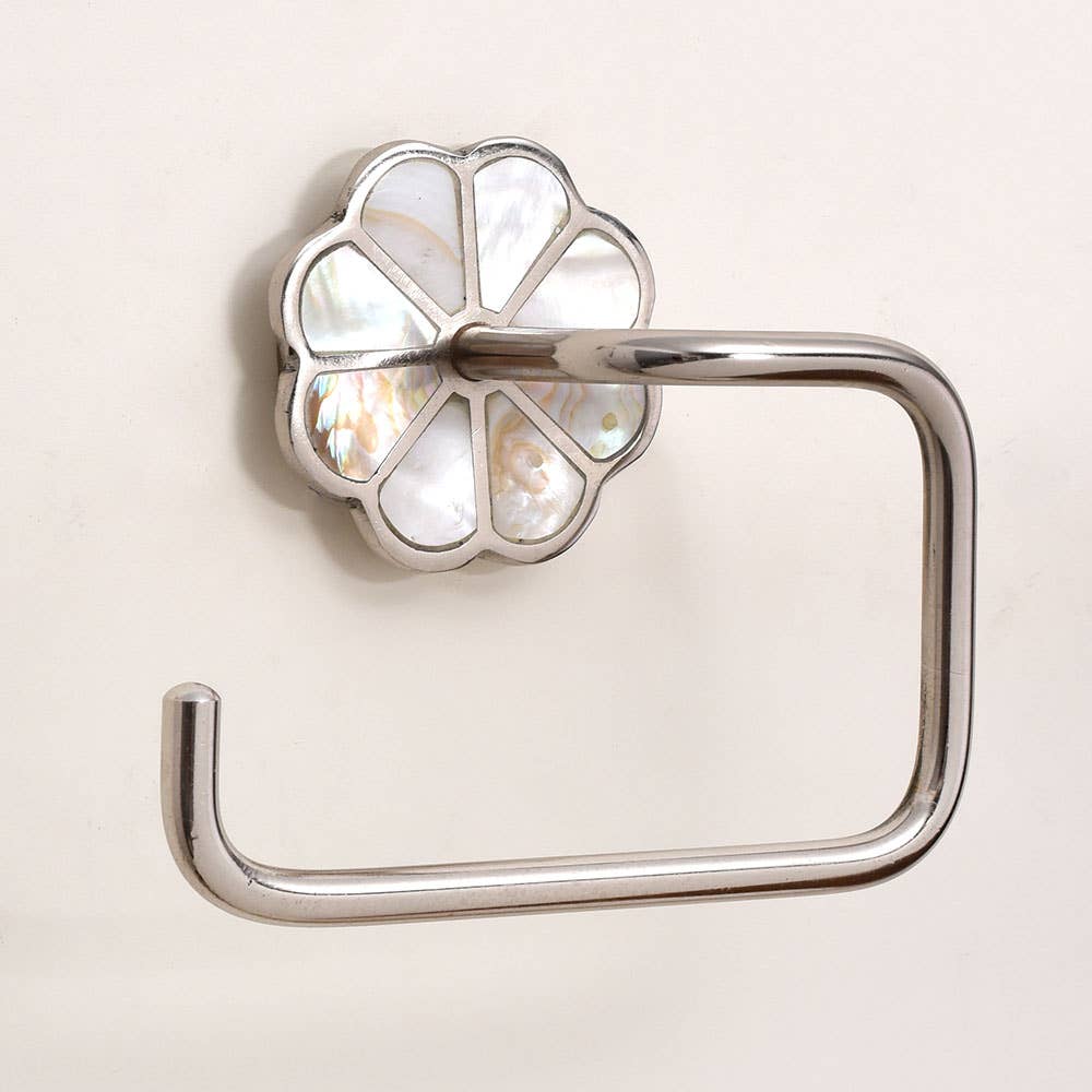 Brass, Mother of Pearl Sliver & White Toilet Paper Holders for wholesale on Faire0