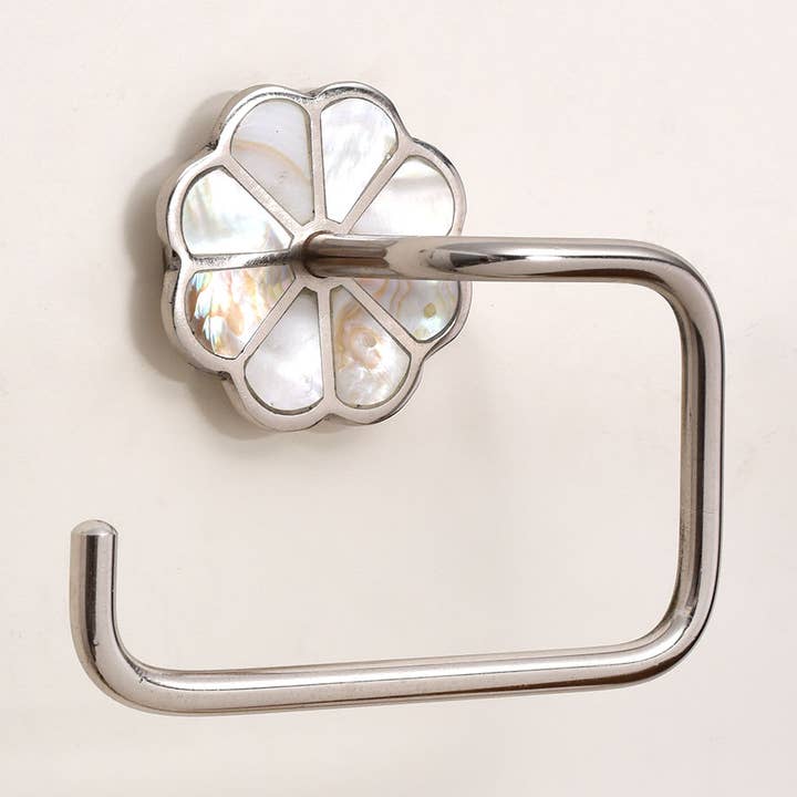 Messing, Perlemor Sølv & Hvide Toiletpapirholdere for engroshandel hos Daana Paani LLC