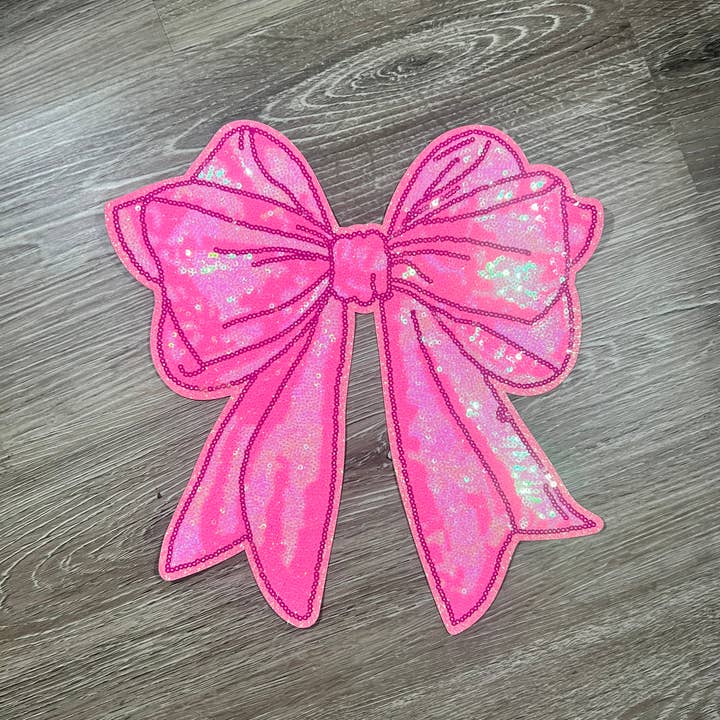 11” Pink Sequin Bow Iron on Patch and other Purchase Wholesale sequin iron on patches. Free Returns & Net 60 Terms on Faire trending on Faire.