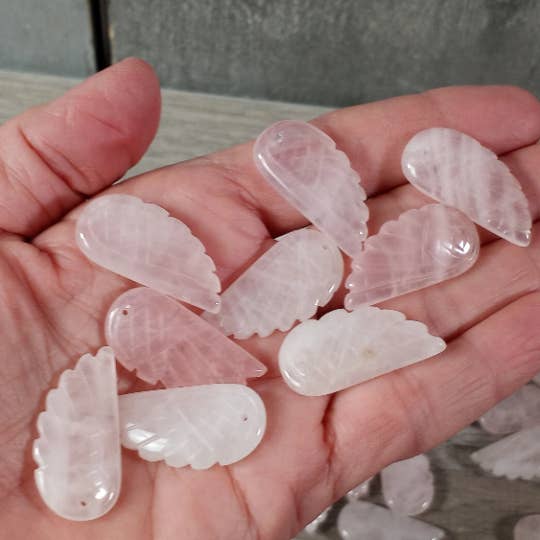 Keystone Crystals - Wholesale Spiritual Stone/Crystal - Gemstone Angel Wing Beads for Jewelry Making and Crafts