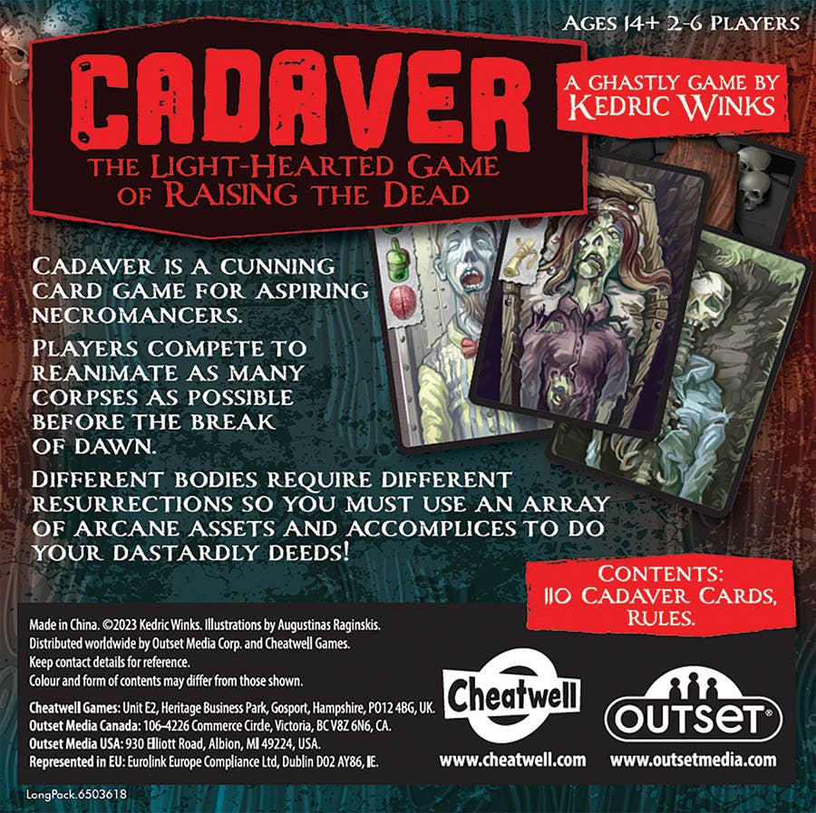 Outset Games and Cobble Hill Puzzles - Vente Jeux de cartes - Cadavre : Un jeu léger de résurrection des morts1